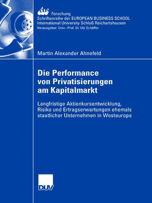 cover image of Die Performance von Privatisierungen am Kapitalmarkt